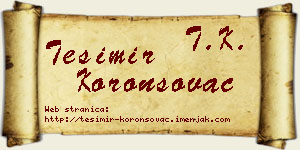 Tešimir Koronsovac vizit kartica